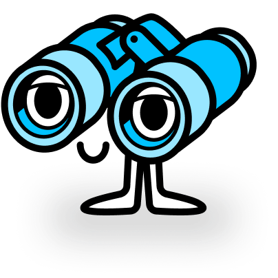 Binoculars, the blog mascot